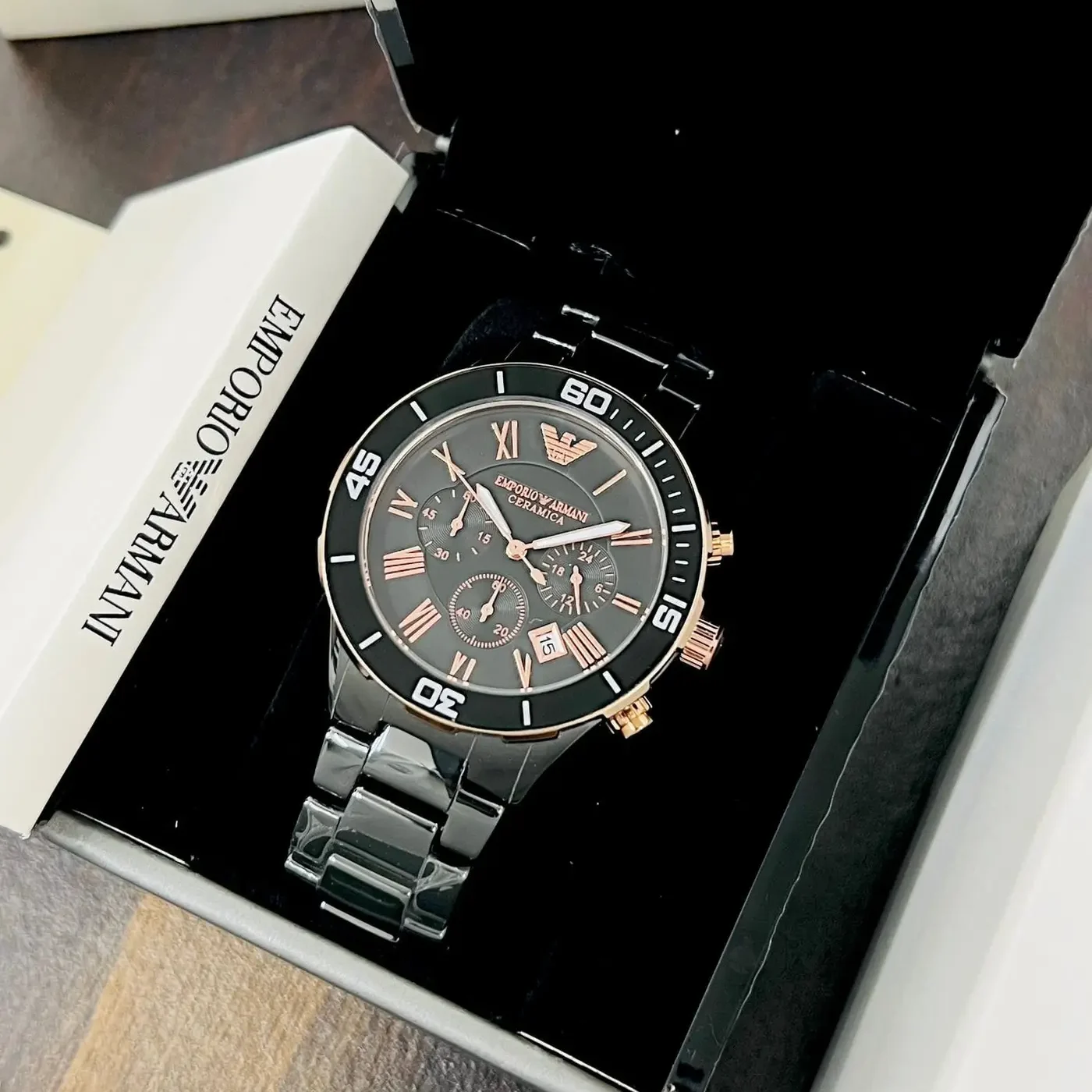 EMPORIO ARMANI CERAMICA セラミック 新品電池 予備コマ ❖EMPORIO