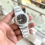 Patek Philippe Geneve Black Dial Chronograph Premium 7AA Replica in Kolkata at Borzia