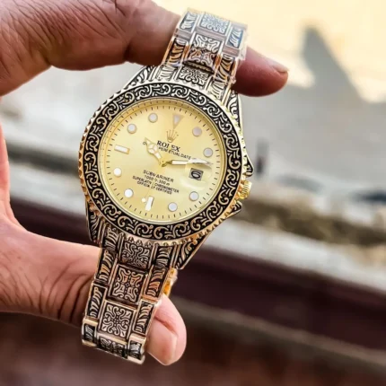 Rolex Submariner Gold Dial Handcrafted 7AAA Premium Replica in Chennai at Borzia