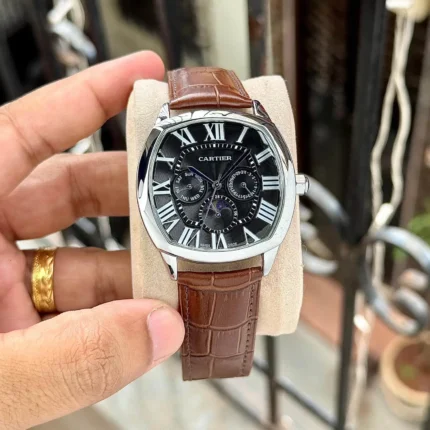 Cartier Super Slim Brown with Black Dial 7AA Premium Replica in Kolkata at Borzia