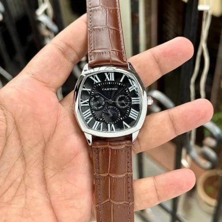 Cartier Super Slim Brown with Black Dial 7AA Premium Replica in Kolkata at Borzia
