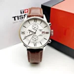 Tissot 1853 Men’s Brown Premium Slim Leather Strap Watch 7AAA First Copy