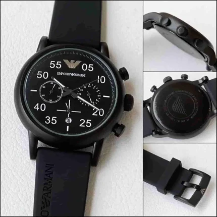 Emporio Armani Luigi Rubber Chronograph 7AA Premium First Copy Replica