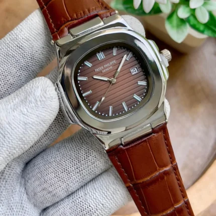 Patek Philippe Brown & Silver – Premium 7A First Copy Watch (For Men)