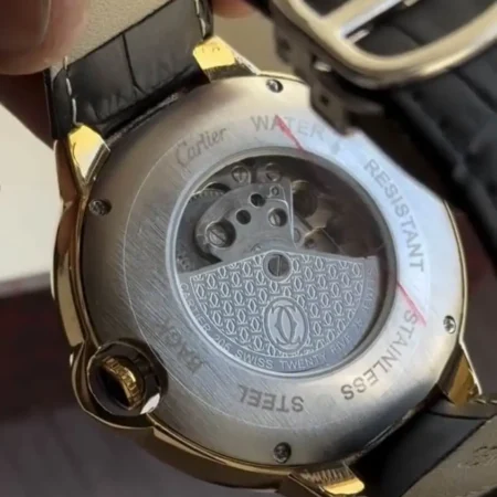 Cartier Skeleton Leather Automatic Watch 7AA Premium Replica