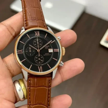 Tissot Chronograph Leather Strap First Copy Watch 7AAA Quality