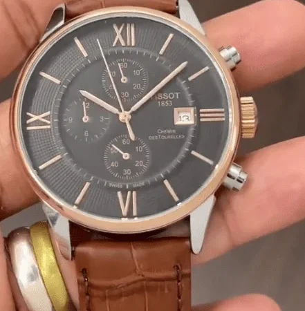 Tissot Chronograph Leather Strap First Copy Watch 7AAA Quality