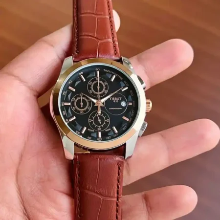 Tissot Chronograph Leather Strap First Copy Watch 7AAA Quality