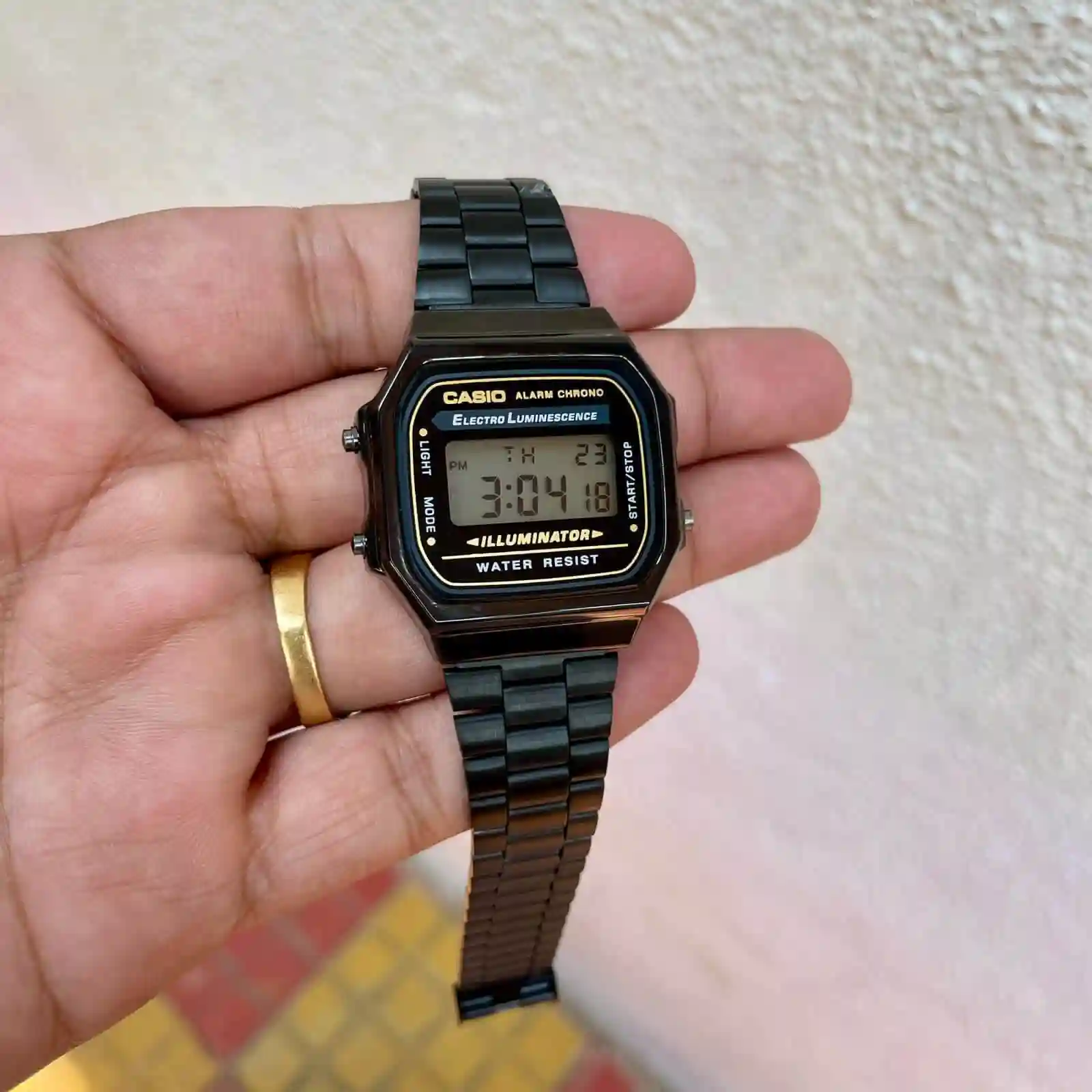 Casio Gold Metal Digital Watch First Copy Premium Retro Style