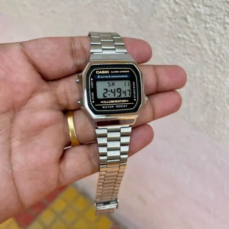 Casio Gold Metal Digital Watch First Copy Premium Retro Style