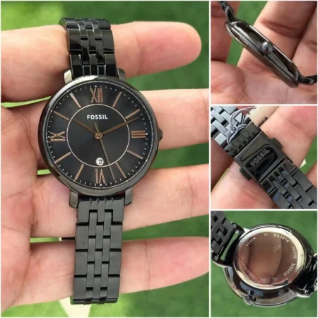 Fossil Black Stainless Steel Watch for Women 7AA First Copy