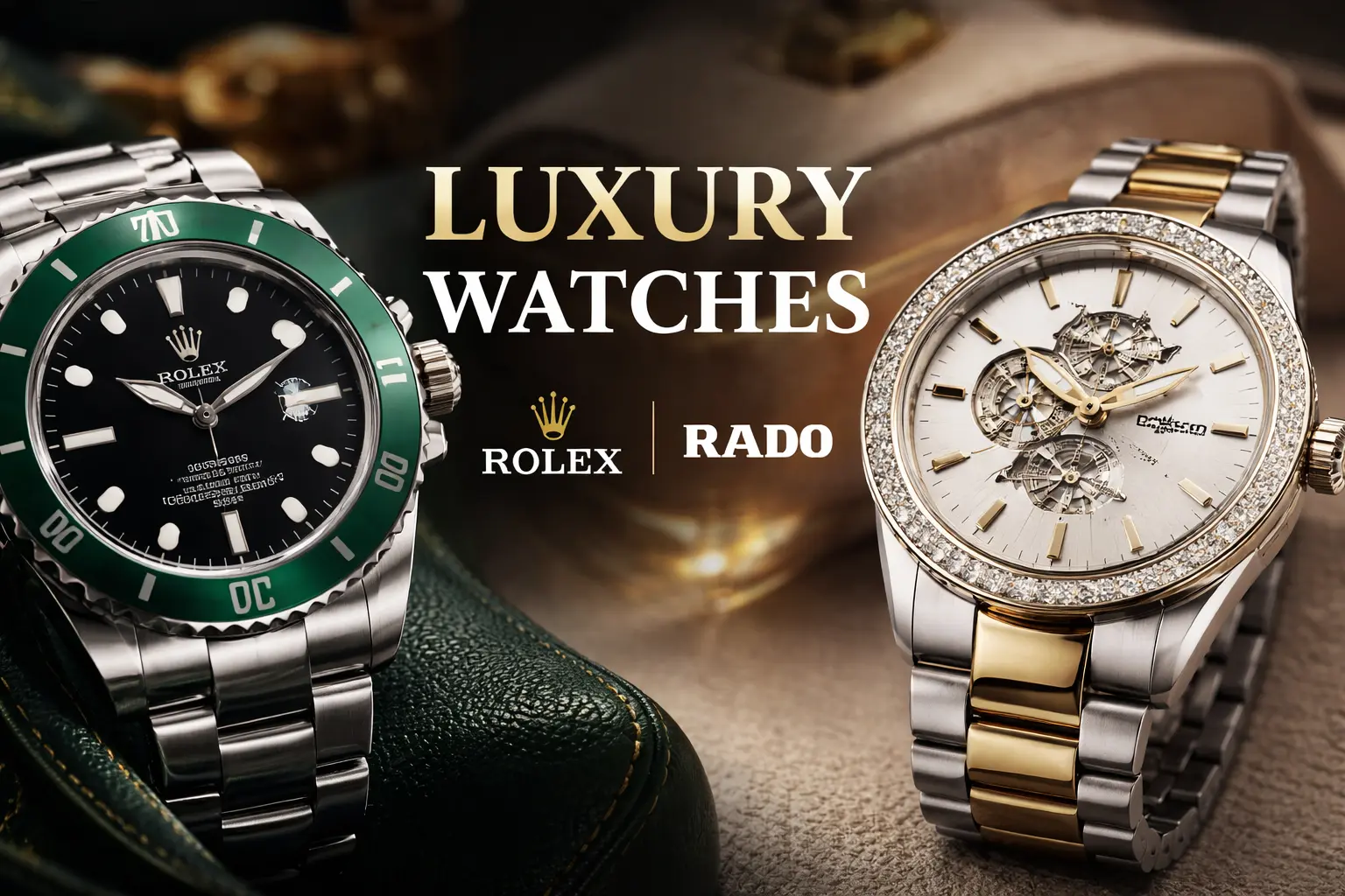 Luxury Men's Watches – Rolex, Rado First Copy